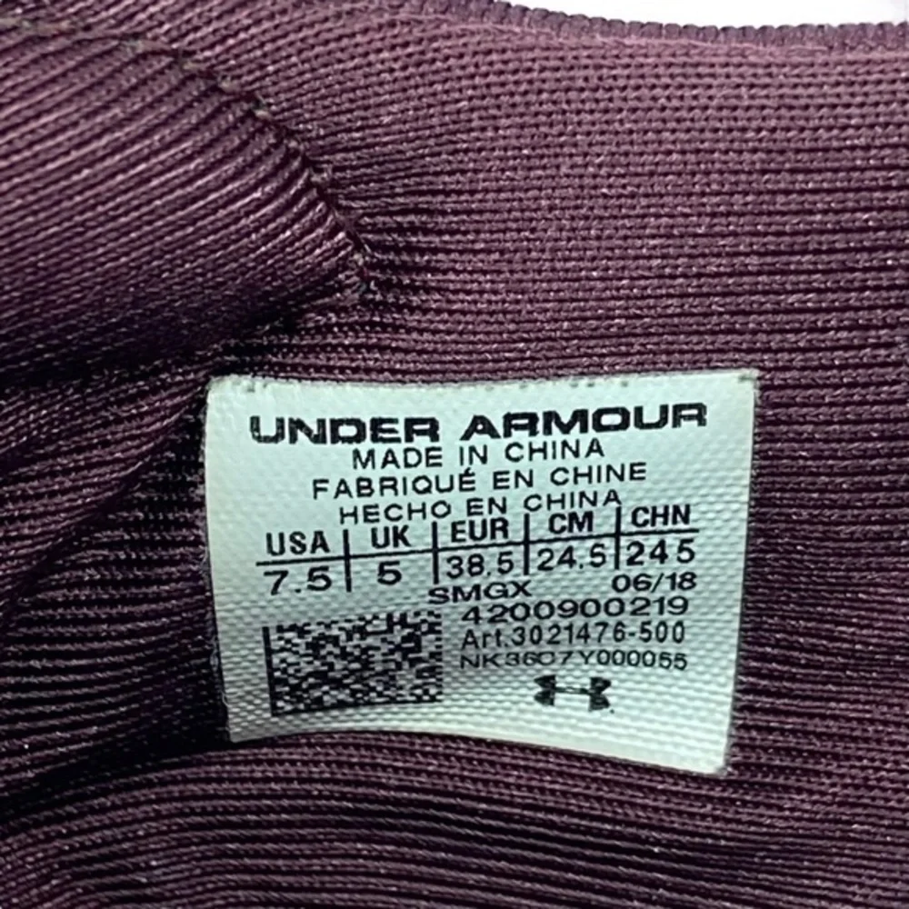Under Armour Ua Vibe Shoes Burgundy Slip On‎ Athletic Sneakers Shoes